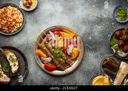 Table à dîner du Moyen-Orient Banque D'Images