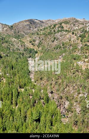 Gerês, Portugal - 30 août 2020 : vue sur les montagnes Parc national de Peneda-Geres, Gerês, Portugal Banque D'Images