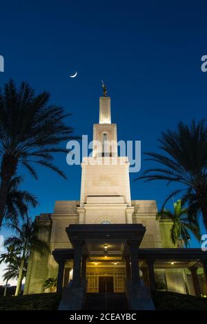 Le temple de Saint-Domingue de l'Église de Jésus-Christ des Saints des derniers jours a été achevé en 2000. Il s'agit du premier LDS ou Banque D'Images