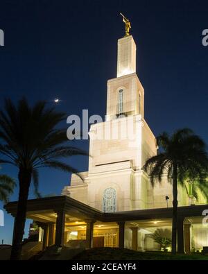 Le temple de Saint-Domingue de l'Église de Jésus-Christ des Saints des derniers jours a été achevé en 2000. Il s'agit du premier LDS ou Banque D'Images