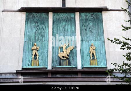 Détail de l'annexe art déco au Royal Danois Théâtre à Copenhague Banque D'Images