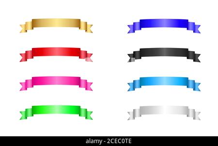 ruban coloré sur fond blanc Illustration de Vecteur