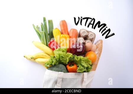 Vitamine alimentation saine alimentation saine alimentation saine fruits et légumes Régime équilibré Banque D'Images