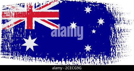 Coup de pinceau drapeau australien Illustration de Vecteur