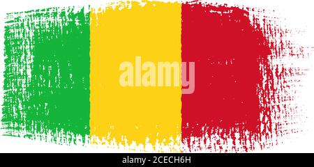 Coup de pinceau pour drapeau Mali Illustration de Vecteur