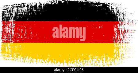 Coup de pinceau drapeau allemand Illustration de Vecteur