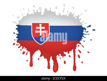 Slovaquie drapeaux esquisses Illustration de Vecteur