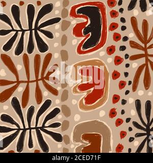 Décoration dans le style des aborigènes australiens. Banque D'Images