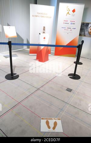 Tokyo, Japon. 1er septembre 2020. Vue générale, 1er SEPTEMBRE 2020 : exposition publique de la flamme olympique pour les Jeux Olympiques de Tokyo 2020 au Musée Olympique du Japon à Tokyo, Japon. Credit: Yohei Osada/AFLO SPORT/Alay Live News Banque D'Images