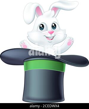 Magic Trick Magician Top Hat Rabbit Illustration Illustration de Vecteur