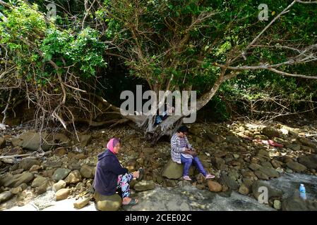 Pantai Kulambu (Kelambu), Kudat, Sabah, Malaisie Banque D'Images