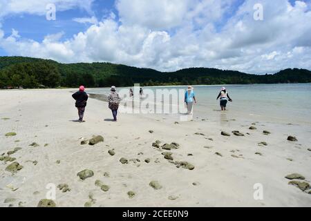 Pantai Kulambu (Kelambu), Kudat, Sabah, Malaisie Banque D'Images