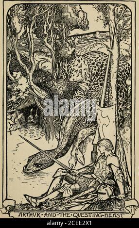 . Contes de la table ronde; basé sur les contes dans le Livre de romance. Une strangedrame. Tout au long de la nuit, il a erré au-dessus de l'hiscountry, qui a été envahi avec des gryphons et des serpents qui laissaient et mangeaient son peuple. Heattaqua les monstres, et, après beaucoup de craintifs 20 TEB QUI DÉQUÈRENT LA BÊTE. Concours, tua le dernier, bien que sorcelant woundedose. Il s'est réveillé de son rêve avec la mémoire des créatures laides dans son esprit, et pour se retirer, il a convoqué ses chevaliers pour chasser avec lui, et ils ont rapidement roulé pour la forêt. TheKing a espionné un hart traversant son chemin, et pourchassez-vous, il a rapidement perdu ses compagnons. Le Banque D'Images