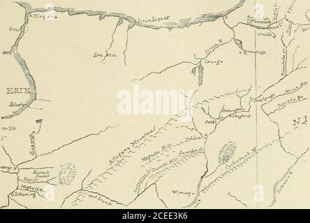 . Le mouvement Westward; les colonies et la République à l'ouest des Alleghanies, 1763-1798; avec des illustrations cartographiques complètes de sources contemporaines. Les difficultés imposées au négociateur. Johnson avait seulement récemment eu de la difficulté à ingérer les Indiens pour consentir à la course de la ligne entre la Pennsylvanie et le Maryland au-delà des montagnes, Et il felict que les Français et les Espagnols s'efforçaient d'attirer les tribus de l'Ohio à une contre-conférence sur le Mississippi.lorsque Johnson avait d'abord broché le sujet d'une ligne à l'aconference des Iroquois au printemps de 1765, il avait trouvé Banque D'Images