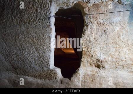 Grottes de carrières de bière à Devon Banque D'Images