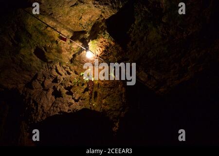 Grottes de carrières de bière à Devon Banque D'Images