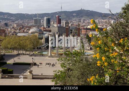 Torres Venecianes à Barcelone, Espagne Banque D'Images