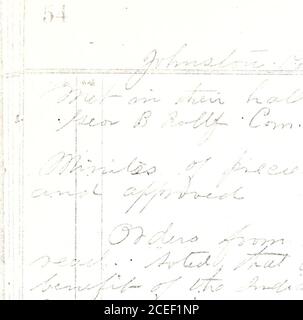 . Journal, Johnson Post n° 368, Department of Indiana, G.a.R., Montpelier, Indiana, 1884-1894. ^i^  JiLf ^- ^ // I03u&gt; ^/t^i:^^. ^^^^-/i-l-c:-^ ^&lt;^^^ ^ (--n-c-x^C^ Banque D'Images