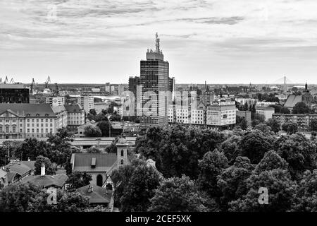 Lookout Mountain Gradowa, vue sur la ville le 22 août 2020. Gdansk, Pologne. Banque D'Images