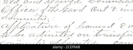 . Journal, Johnson Post n° 368, Department of Indiana, G.a.R., Montpelier, Indiana, 1884-1894. ^:-^:i£-vf C^.^^-i^^r-i-^i^ -■-^^-i^-^/e^ ^ &lt;2*--t5- --i.^^.^y Banque D'Images