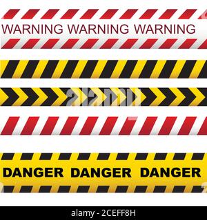 Rubans vectoriels de collection conçus pour les enquêteurs, médecine légale ex Illustration de Vecteur