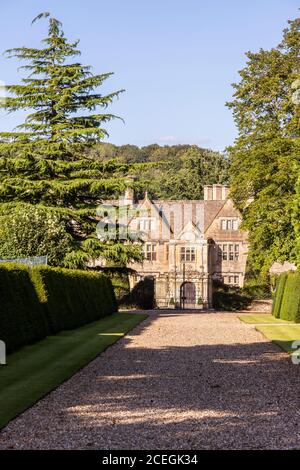 Lumière du soir sur le Lords of the Manor Hotel dans le village de Cotswold, Upper Slaughter, Gloucestershire, Royaume-Uni Banque D'Images