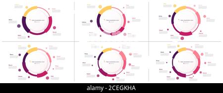 Graphiques vectoriels, modèles modernes pour la création d'infographies, de présentations, de rapports, de visualisations Illustration de Vecteur