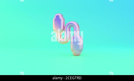 Symbole de connexion du câble usb pour un rendu 3d éclatant et coloré sur fond coloré avec ombre Banque D'Images