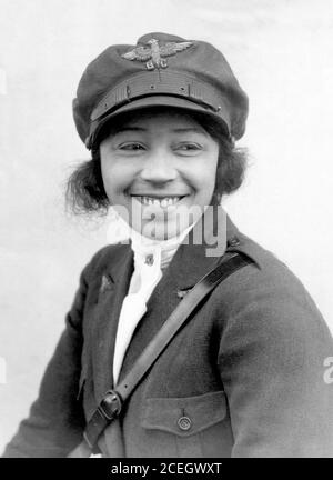 Bessie Coleman (1892-1926). Portrait de l'aviateur pionnier en 1923 Banque D'Images