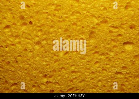 Éponge en mousse de cellulose jaune Banque D'Images