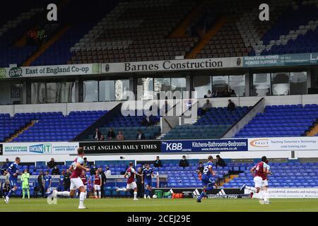 Le match se déroule devant un stand vide de la Co op de l'est de l'Angleterre - Ipswich Town v West Ham United, Pre-Season friendly, Portman Road, Ipswich, Royaume-Uni - 25 août 2020 usage éditorial uniquement Banque D'Images