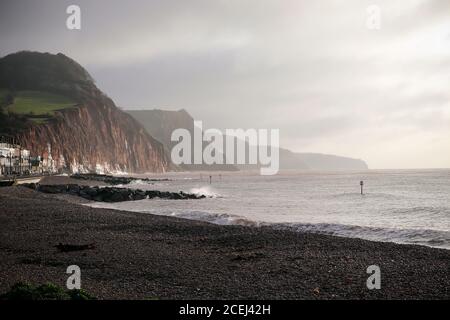 Plage de Sidmouth dans le Devon Banque D'Images