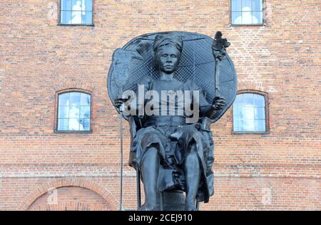 Je suis la sculpture de la reine Mary à la collection Royal Cast Bâtiment sur le front de mer de Copenhague Banque D'Images