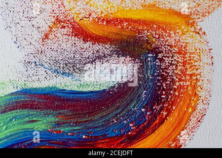 formes abstraites de couleurs acryliques vives Banque D'Images