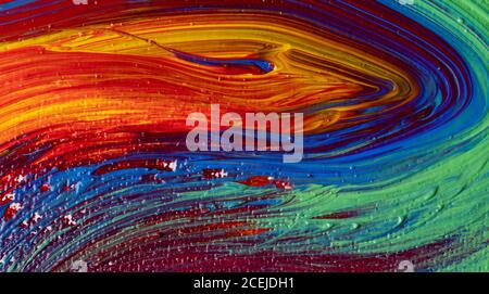 formes abstraites de couleurs acryliques vives Banque D'Images