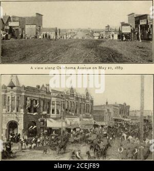 . Histoire des États-Unis depuis la première découverte de l'Amérique jusqu'à l'heure actuelle. Une vue générale de la ville le 24 avril 1889, le deuxième jour après l'ouverture. Oklahoma Avenue telle qu'elle apparaissait le lo mai 1893, lors de la visite du gouverneur Nobles.LA CONSTRUCTION D'UNE ville de l'Ouest, GUTHRIE, OKLAHOMA. 1890J ÉVÉNEMENTS DE HARRISON $ TERME 81 toutes leurs terres, les Indiens ont été, dans le gagnant-ter de 1890, la famine-frappé par la défaillance des rations gouvernementales. Avec peu de désespoir de justice ou de vengeance dans leur propre force, les sauvages lésés ont cherché surnaturalsolace. Le soi-disant Messie Crazeseisé sur SIOU Banque D'Images