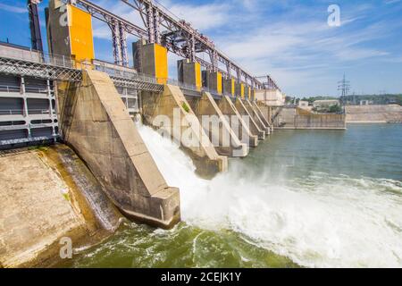 Centrale hydroélectrique de Dubossary, Moldova Banque D'Images