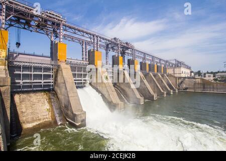 Centrale hydroélectrique de Dubossary, Moldova Banque D'Images