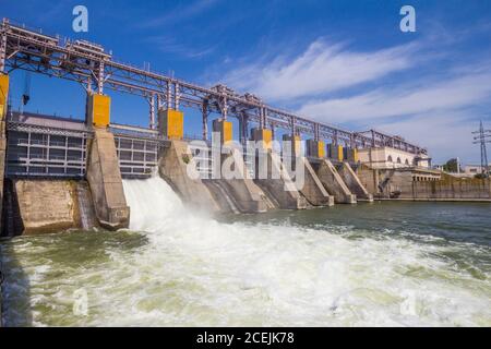 Centrale hydroélectrique de Dubossary, Moldova Banque D'Images