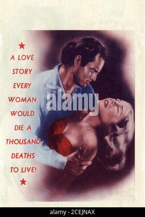 ORSON WELLES comme Edward Rochester et JOAN FONTAINE comme JANE EYRE 1943 réalisateur ROBERT STEVENSON livre Charlotte Bronte scénario Aldous Huxley John Houseman et Robert Stevenson musique Bernard Herrmann 20e Renard du siècle Banque D'Images