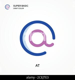 Icône de vecteur de couleur sur orbite super basique. Modèle de conception de symbole d'illustration pour élément d'interface utilisateur Web mobile. Pictogramme moderne de couleur parfaite sur le panneau de distribution modifiable Illustration de Vecteur
