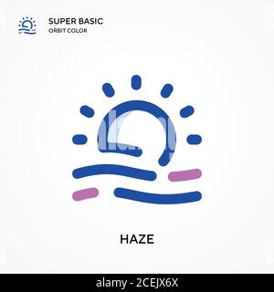 Icône de vecteur de couleur orbite super basique Haze. Modèle de conception de symbole d'illustration pour élément d'interface utilisateur Web mobile. Pictogramme moderne de couleur parfaite sur le St modifiable Illustration de Vecteur