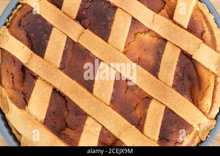 Pastiera napoletana, gâteau napolitain typique de pâques Banque D'Images