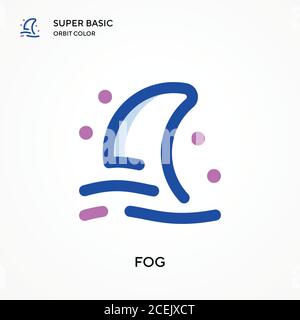 Icône de vecteur de couleur orbite super basique de FOG. Modèle de conception de symbole d'illustration pour élément d'interface utilisateur Web mobile. Pictogramme moderne de couleur parfaite sur la str. Modifiable Illustration de Vecteur