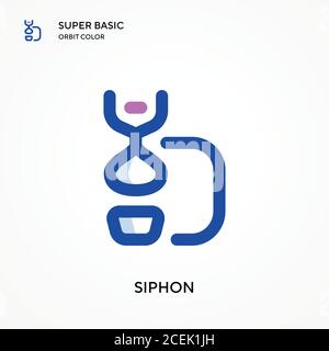 Icône de vecteur de couleur d'orbite super basique de siphon. Modèle de conception de symbole d'illustration pour élément d'interface utilisateur Web mobile. Pictogramme moderne de couleur parfaite sur modifiable Illustration de Vecteur