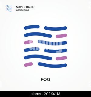 Icône de vecteur de couleur orbite super basique de FOG. Modèle de conception de symbole d'illustration pour élément d'interface utilisateur Web mobile. Pictogramme moderne de couleur parfaite sur la str. Modifiable Illustration de Vecteur