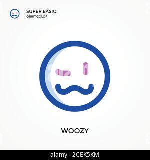 Icône de vecteur de couleur orbite super basique de woozy. Modèle de conception de symbole d'illustration pour élément d'interface utilisateur Web mobile. Pictogramme moderne de couleur parfaite sur les s modifiables Illustration de Vecteur