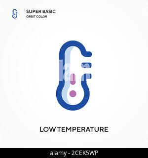Icône de vecteur de couleur orbite super basique basse température. Modèle de conception de symbole d'illustration pour élément d'interface utilisateur Web mobile. Pictogramme moderne de couleur parfaite Illustration de Vecteur