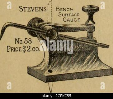 . Marchandisage du matériel janvier-juin 1900. STEVENS .-F-IINE OUTILS nous faisons une parfaite lineOt -A.. COMPAS et SÉPARATEURS également des outils tels que jauges de surface, outils de serrage, poinçons centraux, etc. Écrire pour notre nouveau catalogue contenant une description de nos outils.c'est également un manuel précieux d'informations pour la mécanique et les personnes intéressées par de telles lignes. J. Stevens Arms & Tool Co. P.O. Box 216, Chicopee Falls, Mass, États-Unis, sous la conduite de nos représentants à Toronto et à Montréal. 1078, RUE BLOOR WESTTORONTO. USINES DE FICELLE HUTCHISON, SHURLY ET DERRETT DOVERCOURT. Ayant équipé notre usine de e Banque D'Images