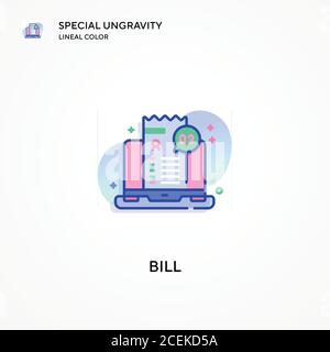 Icône de couleur spéciale du joint linéaire de l'ungravitation de la facture. Concepts modernes d'illustration vectorielle. Facile à modifier et à personnaliser. Illustration de Vecteur